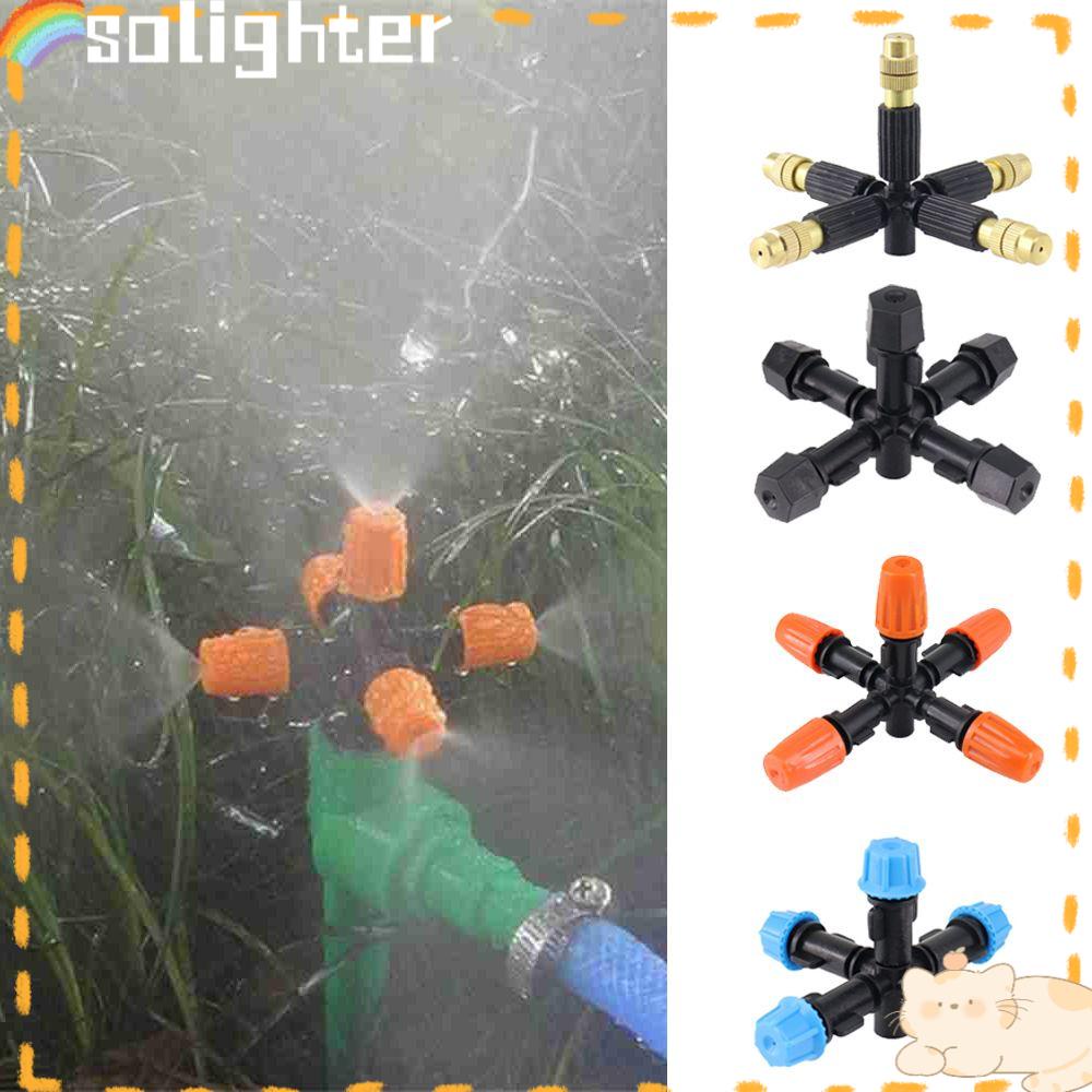 Solighter 6Pcs Misting Nozzle Cool Down Watering Spray Penyiraman Otomatis Sprinkler