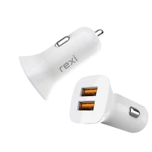 Car Charger Rexi GA31-M 3.1A Max Dual Output with Micro Cable Safe Charging GA31-M