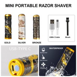 &lt;^ SJA ^&gt;  Mesin Cukur  Kumis Dan Jenggot  Elektrik Pencukur Jenggot Mini Portabel Barber Digital  Rechargerable