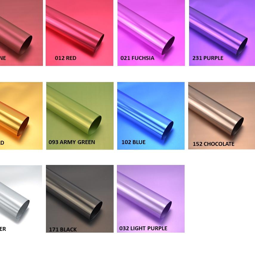 

DNL821 [20 LEMBAR] Flower Wrapping Paper Metallic Glossy PREMIUM Cellophane Kertas Bunga Korea Metalik Kertas Kado Metalik ||