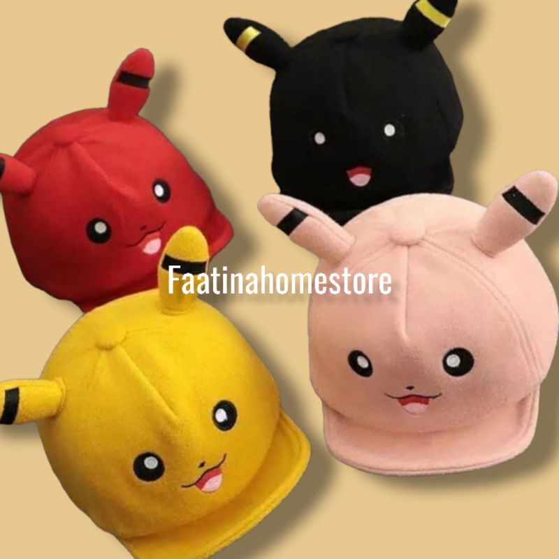 TOPI PIKACHU ANAK BAYI 0-3 TAHUN | TOPI KARAKTER LUCU