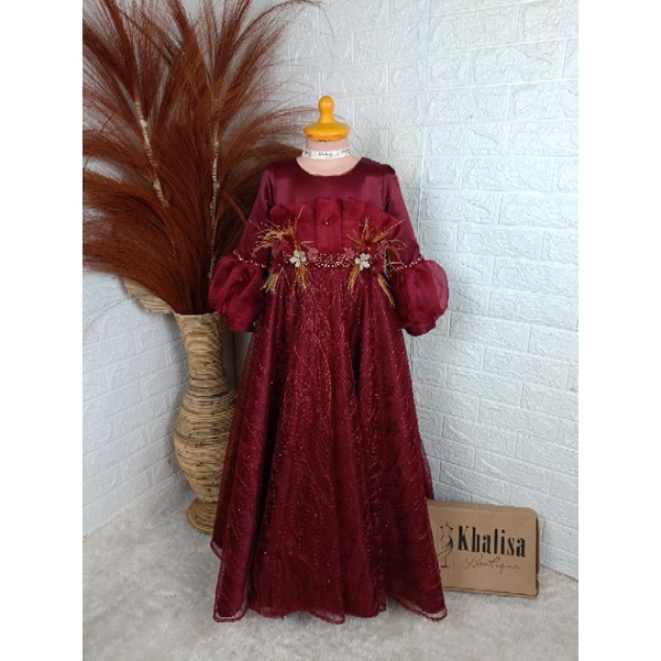 safira dress by khalisa boutique. gaun pesta anak.