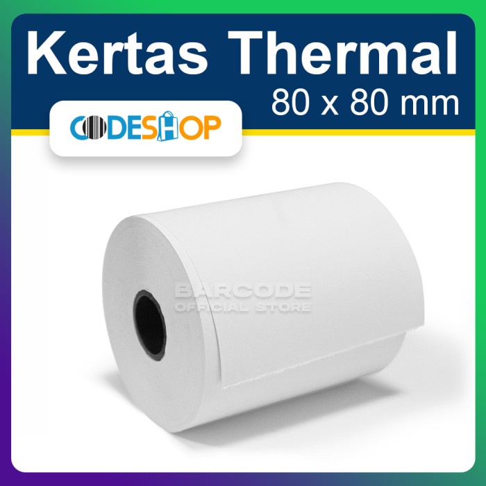 

Term Kertas Thermal 80 X 80 Mm Untuk Printer Kasir Termal 80Mm