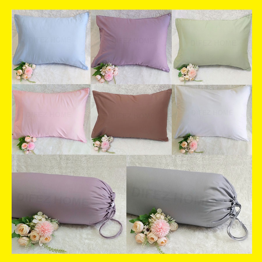 Sarung Bantal Katun Jepang Polos Premium 50x70 Adem Lembut Mewah Elegan