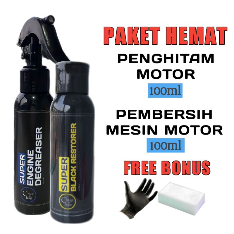 Paket Penghitam Body dan Pembersih Mesin Motor