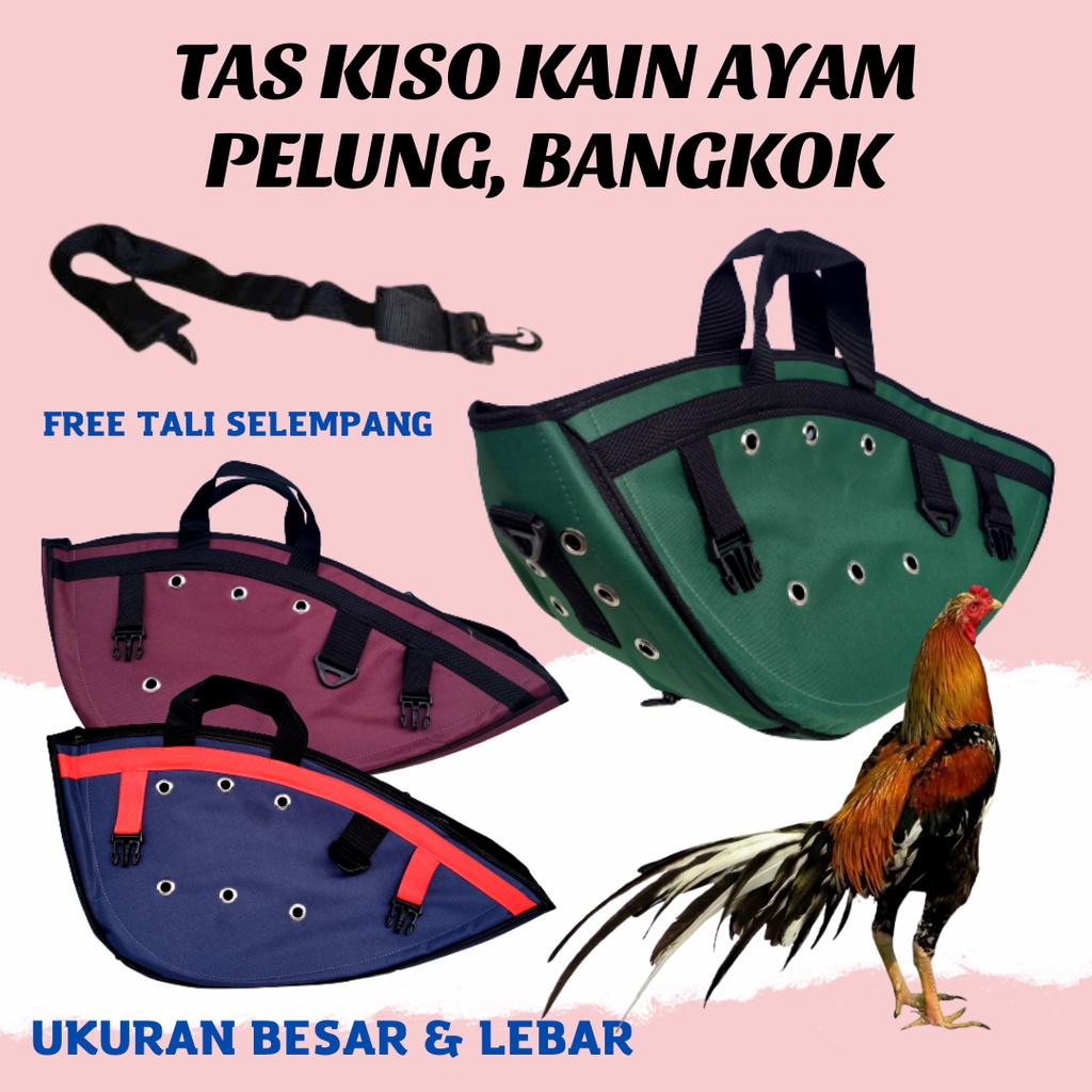 KISO KAIN UNTUK AYAM PELUNG BIRMA BANGKOK ADUAN UKURAN BESAR BAHAN TAHAN AIR DAN KUAT BK