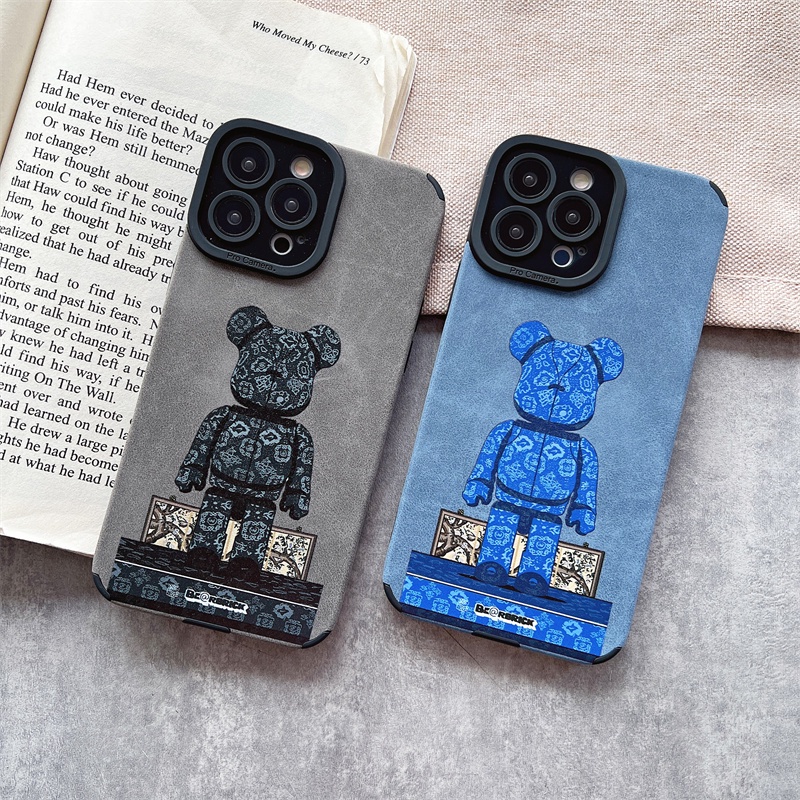 IPHONE Casing Pelindung Kamera Mewah Casing Tahan Guncangan Iphone14 Pro Max Plus case Iphone13 11 12 Pro Max14Plus Kulit Bergaya Beruang Kartun Penghilang Panas soft shell Melindungi Penutup Belakang