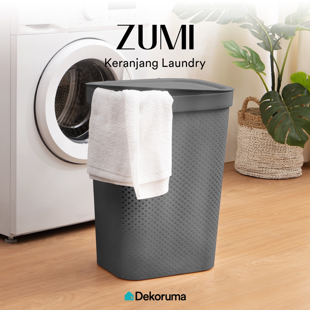 Dekoruma ZUMI Keranjang Laundry Plastik Premium | Basket Dirty Clothes