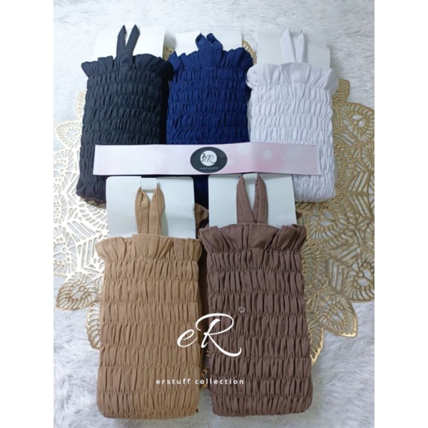 HANDSOCK BALQIS / HANDSOCK RING SMOCK WOOLPEACH / MANSET CINCIN SENADA KERUT