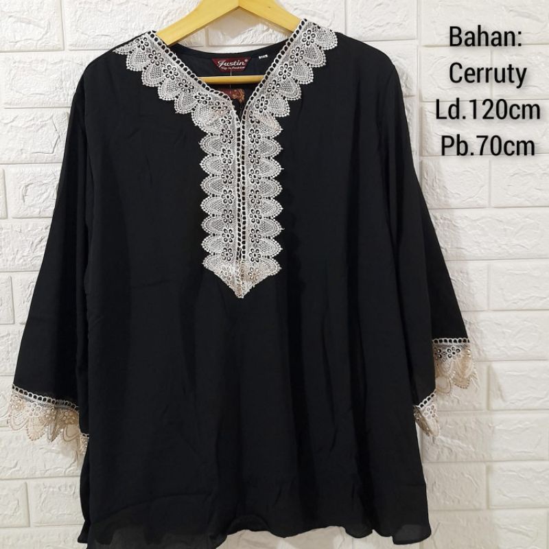 BLOUSE JUMBO CHIFFON SIFON WANITA TERBARU PAKAIAN CEWEK MURAH LD 120CM XXXL BUSUI SELETING DEPAN PAK