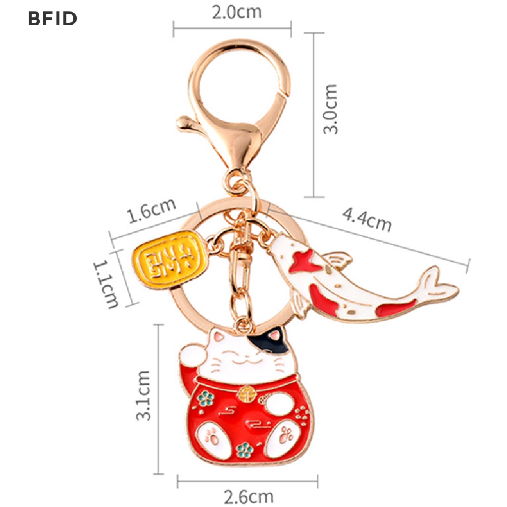 [BFID] Gantungan Kunci Kucing Rejeki Jepang Ikan Koi Liontin Keychain Lovely Key Ring Gift [ID]