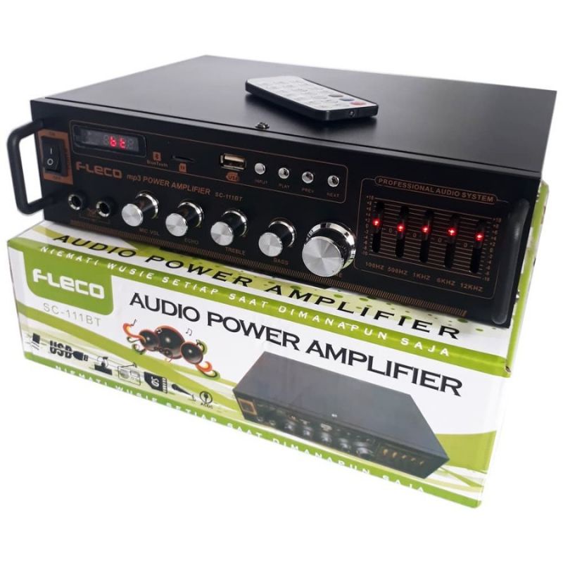 Power Amplifier Fleco Sc-111 BT Power Audio Amplifier Bluetooth
