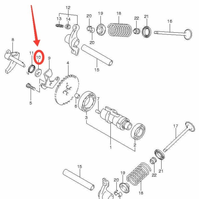Suzuki Parts 12955-33G00-000 Washer Ring Decompression Shaft Suzuki Skywave 125 Ori