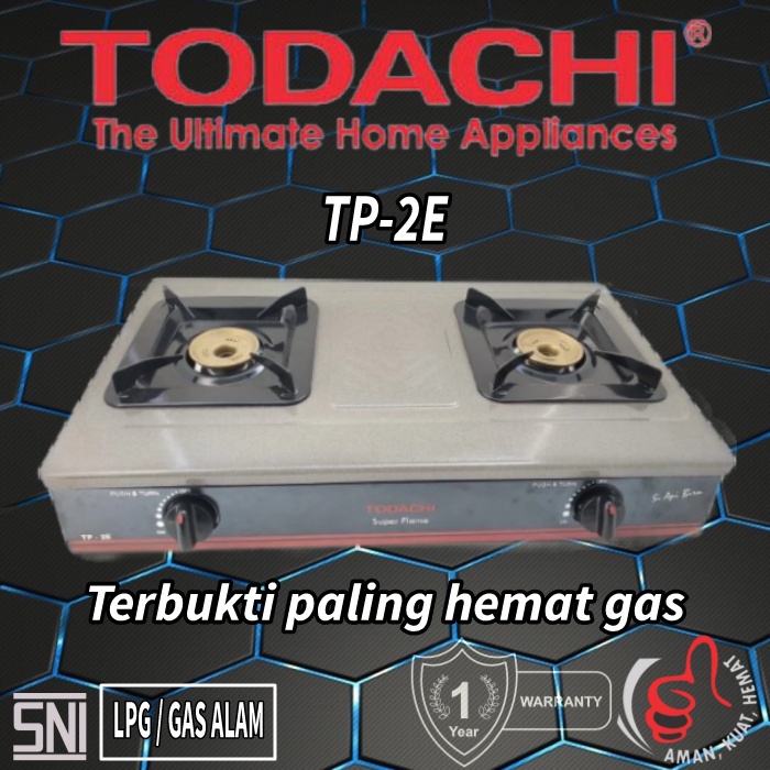 Jual Kompor Gas 2 Tungku Lpg Gas Alam Gas Stove Todachi Type Tp