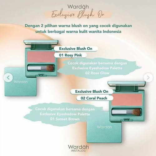 `ღ´ PHINKL `ღ´ ᘺᗩᖇᕲᗩᕼ wardah eksklusive blush on perona pipi makeup halal