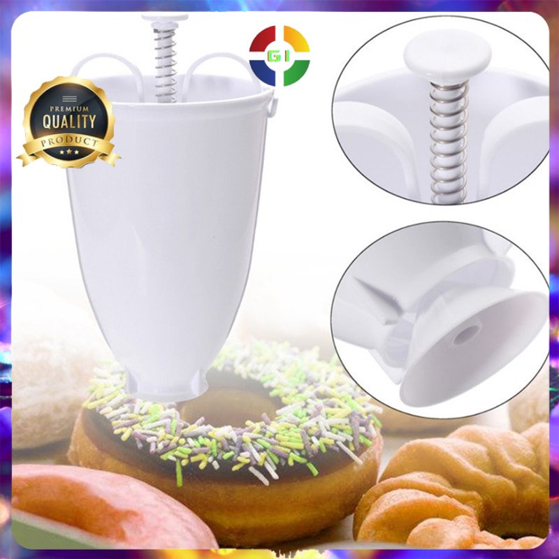 Alat Pembuat Adonan Donat DIY Drop Donut Maker Tool White