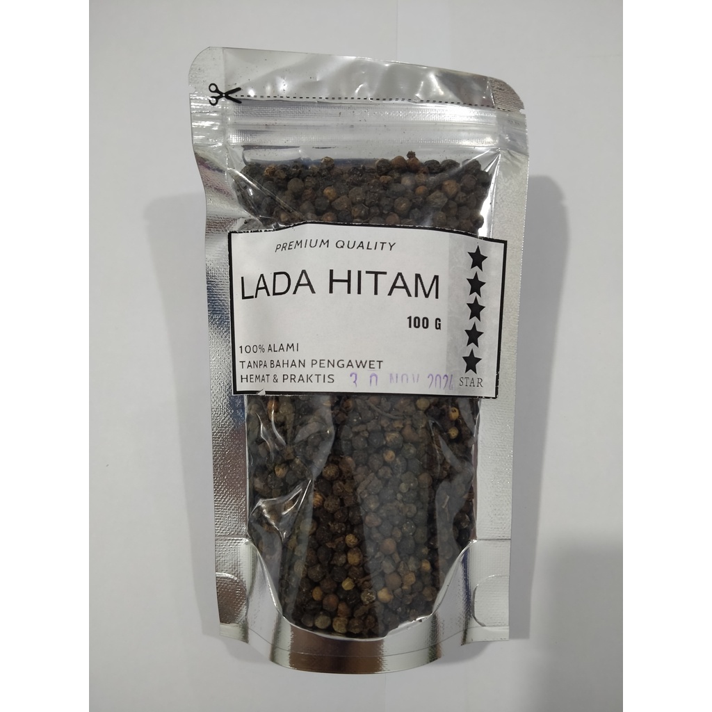 Biji Lada Hitam Utuh 100gr / Whole Black Pepper / Rempah / bumbu dapur