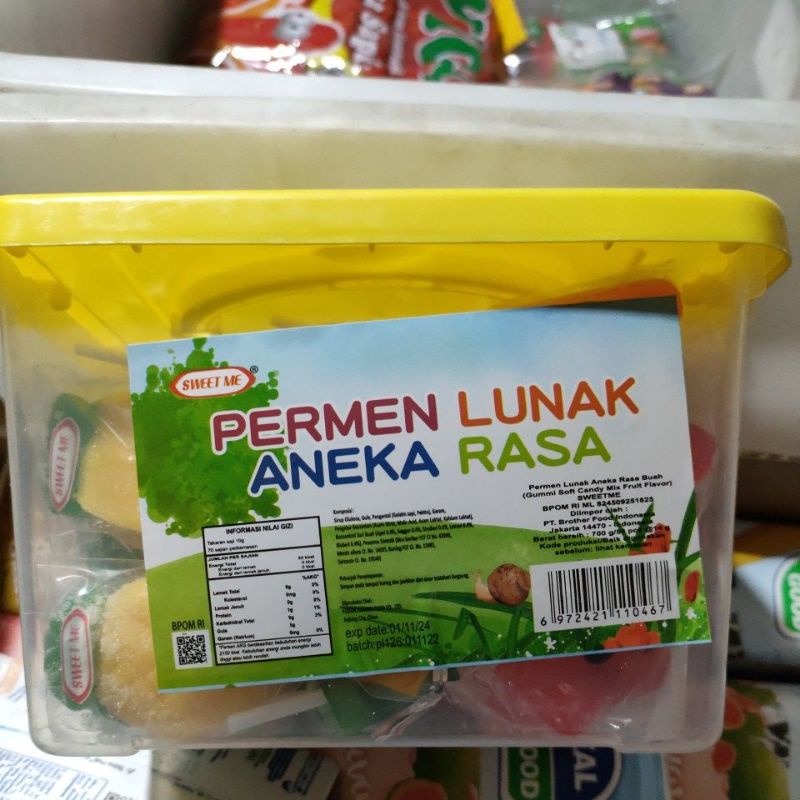 permen lunak tangkai aneka rasa dan bentuk buah isi 50 pcs sweet me