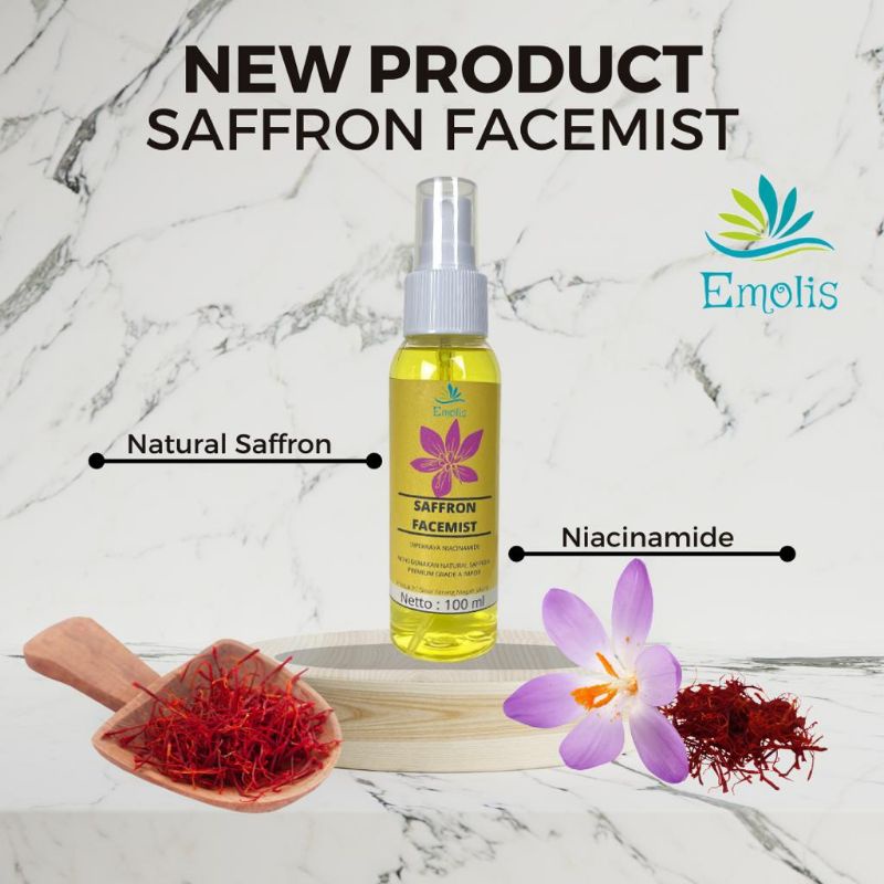 Face Mist Saffron GLOWING dengan BUNGA SAFRON ASLI dan VITAMIN C 100ml