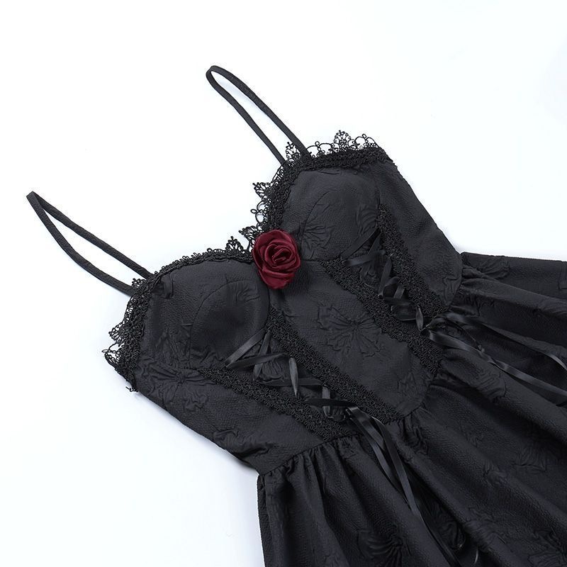 [MikanHiro Store] Gothic style Lolita black mini dress brand DarkLooks