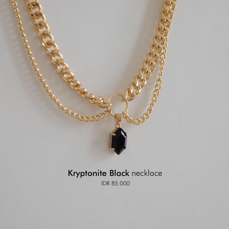 Ark.co - KRYPTONITE (necklace ; bracelet ) emerald black choker chain necklace kalung rantai hijau statement minimalis