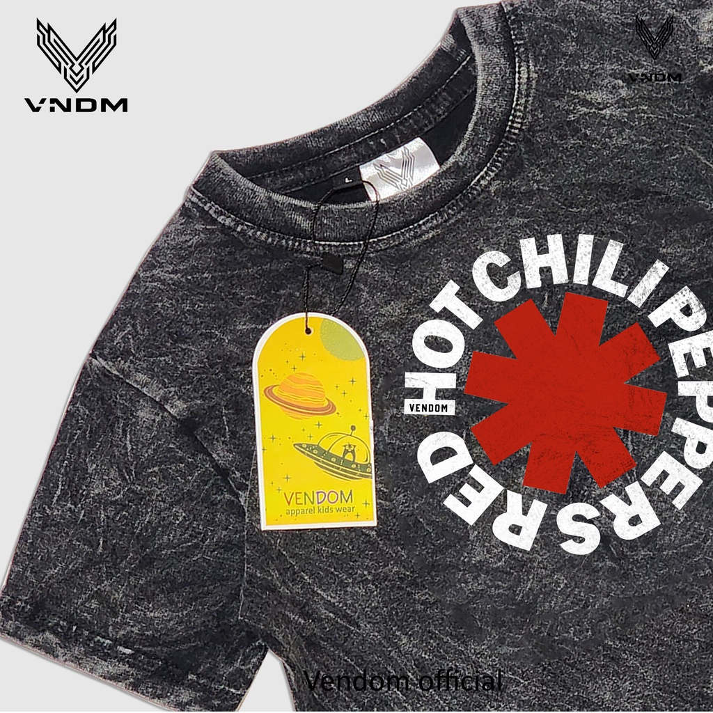 Vendom Kids Baju Kaos Anak Washet Laki Laki / Perempuan Unisex Umur 1-12 Tahun Bahan Cotton 30S Kaos Musik Anak RHCP