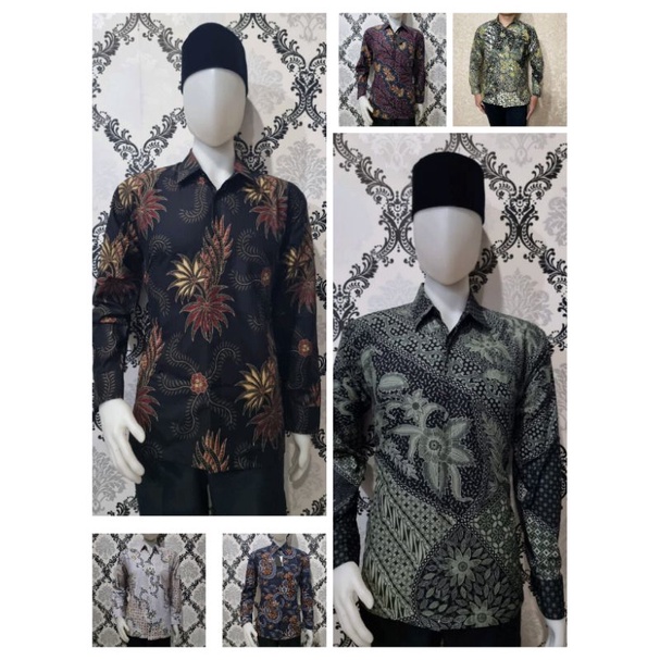 KEMEJA BATIK LENGAN PANJANG FOURING KATUN HALUS PREMIUM SIZE M L XL XXL XXXL SUPER JUMBO MURAH