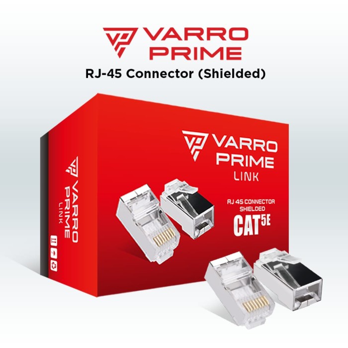 Varro Konektor RJ45 STP FTP Cat 5 Cat 5e Cat5 Cat5en1