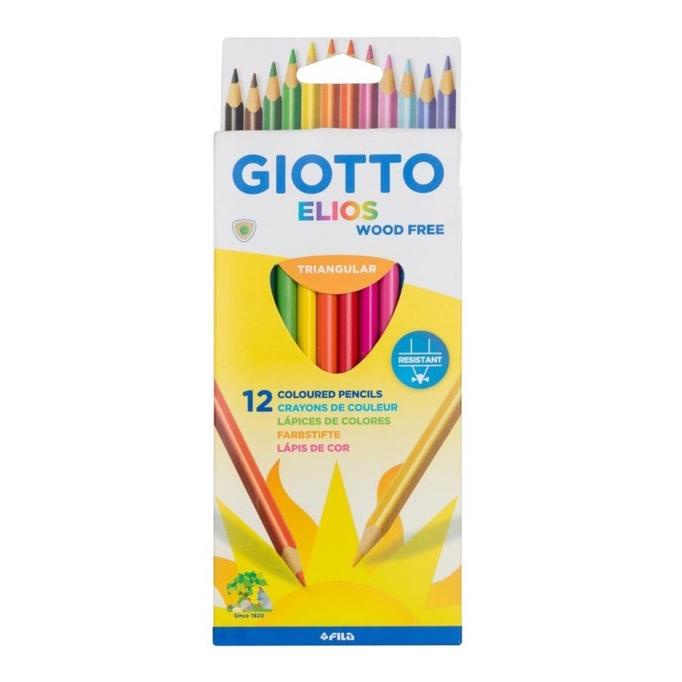 

Terbaik! Giotto Elios Pensil Warna Panjang 12 Warna ,.
