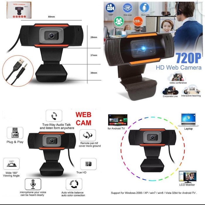 Webcam Kamera Camera Usb Webcam Web-01 720P