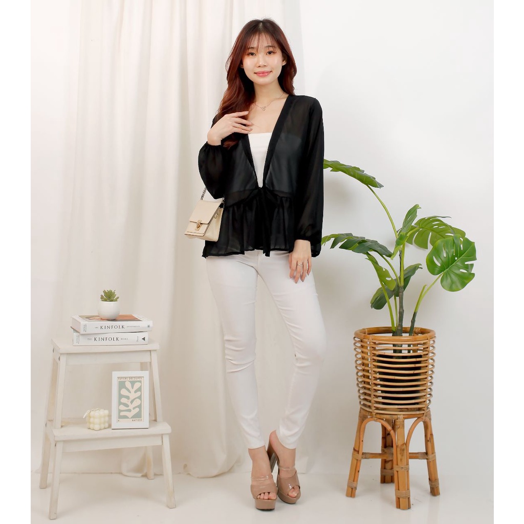 Basic id fashion Cardigan wanita / Outer ceruty / Cardigan jumbo