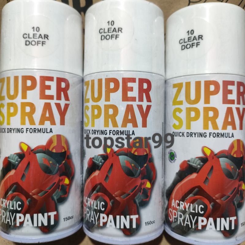 Zuper Pilox Pilok Cat Semprot Warna Clear Doff Pernis Dop 10 150cc Spray Paint