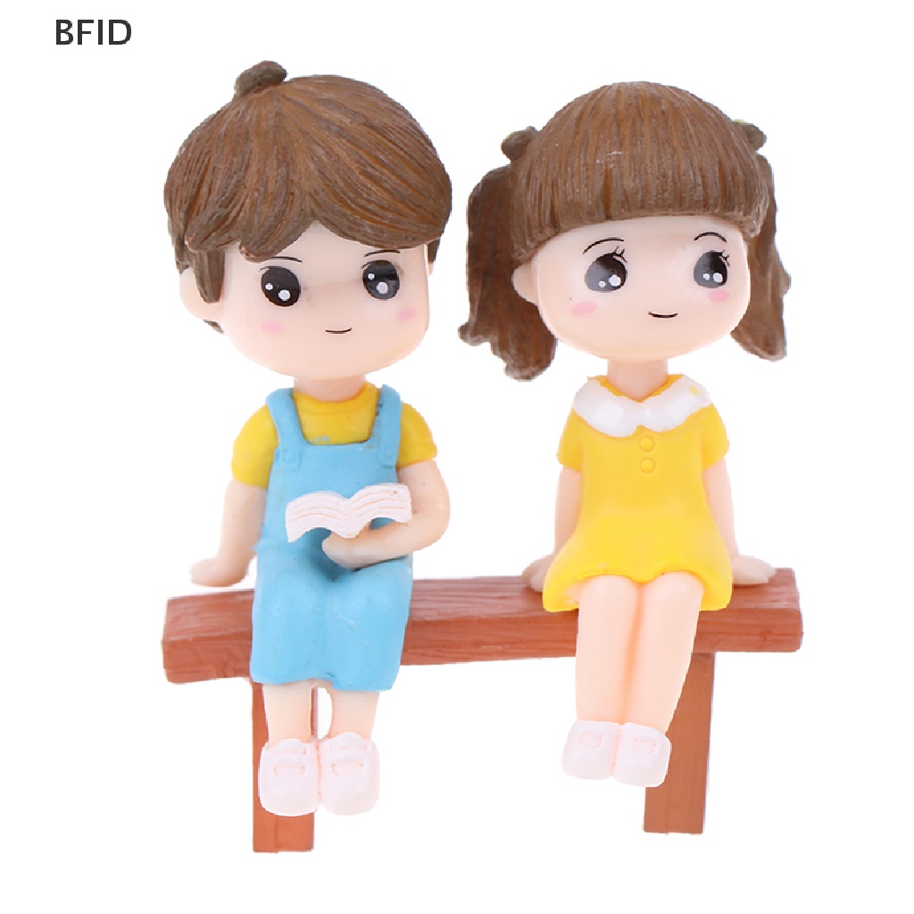 [BFID] 1set Kursi Pecinta Manis DIY Miniatur Patung Dekorasi Rumah Boneka Lanskap Mikro [ID]