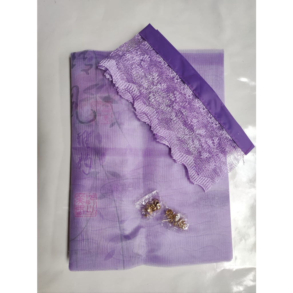 TIRAI PINTU MAGNET - HX - LOTUS UNGU - 90X210CM