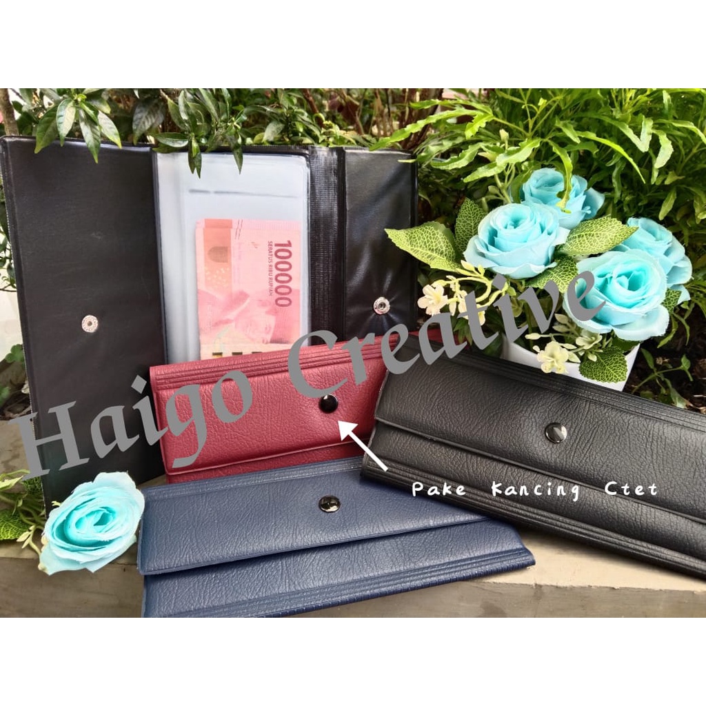 DOMPET ORGANIZIER POLOS TANPA SLOT KARTU- PENUTUP PAKE KANCING CTET