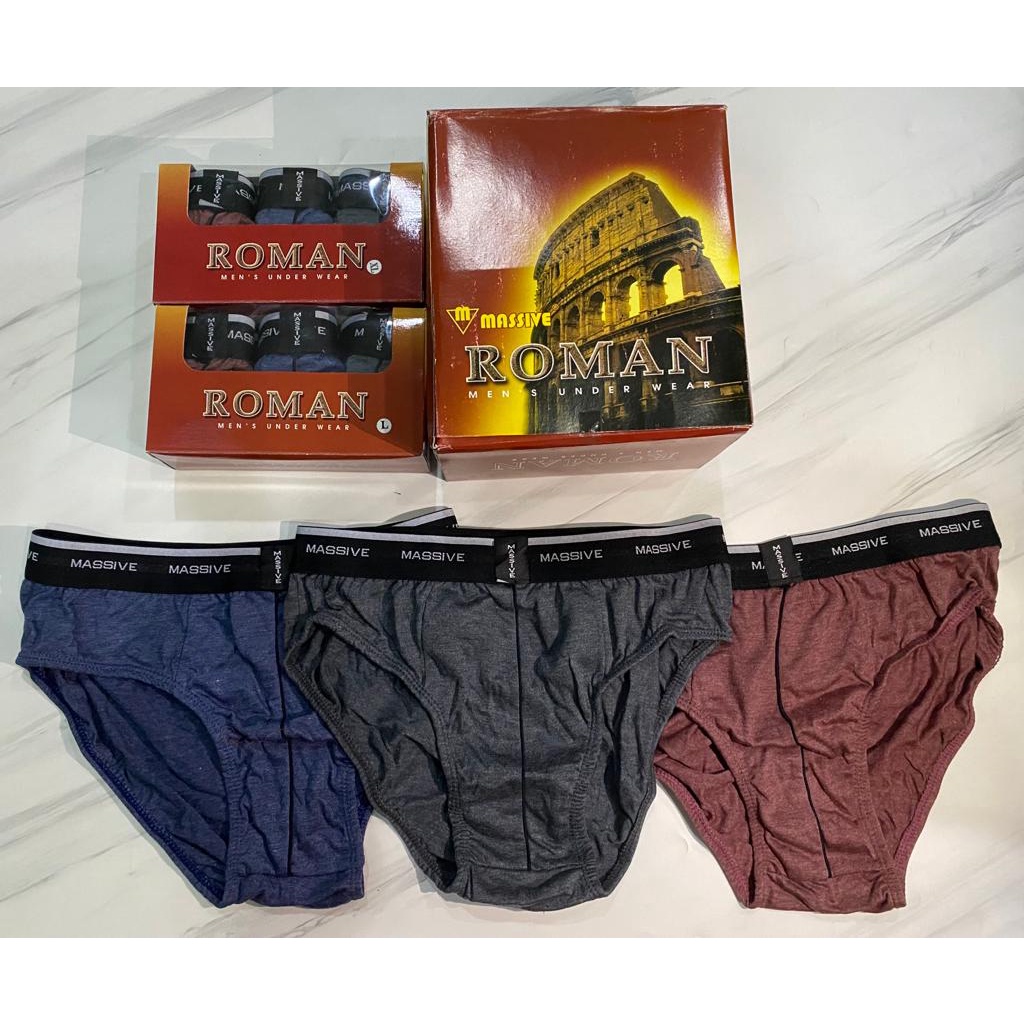 Celana Dalam Boxer CD Pria Laki Cowok Remaja Dewasa isi 3pcs Relic Roman Spartan Massive Polo Crown