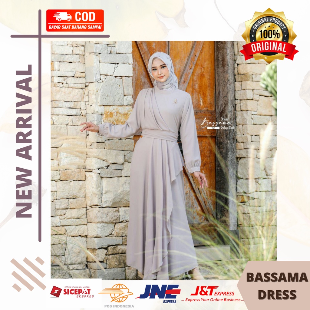 BASSAMA DRESS ARRAFI BAJU GAMIS DRESS WANITA TERBARU TERKINI BAJU MUSLIM MODERN
