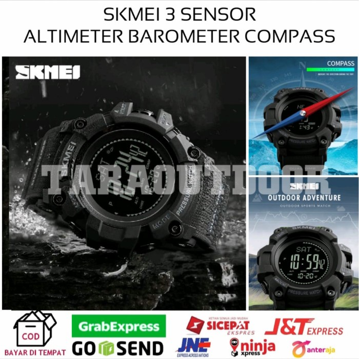 Kompas Jam Tangan Adventure 3 Sensor Compass Altimeter Barometer Digital Komp