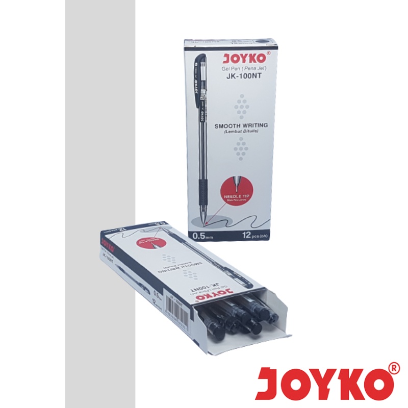 

Pulpen Gel Pen Ballpoint Pena Hitam Joyko JK-100 0.5 mm (12 pcs)