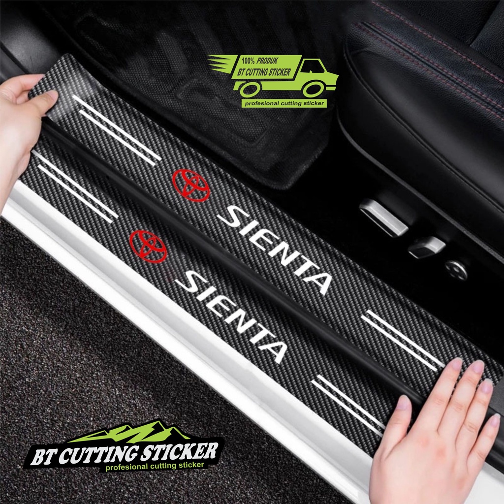 4 PECS STIKER CARBON 3D Stiker Pelindung Bahan Carbon Fiber Anti Gores Untuk Mobil Toyota sienta STI