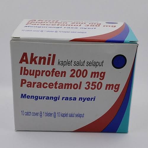 Aknil Kaplet Parasetamol Ibuprofen Pereda Nyeri dan Demam Strip ORIGINAL-BPOM