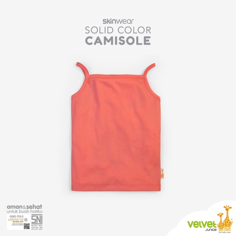 VELVET JUNIOR SOLID COLOR CAMISOLE - SINGLET TANKTOP ANAK PEREMPUAN