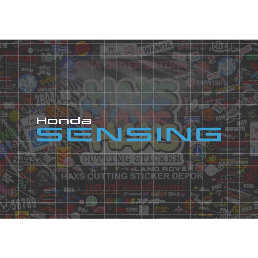 Cutting Sticker Honda Sensing Ukuran 15 Cm Untuk Motor Mobil