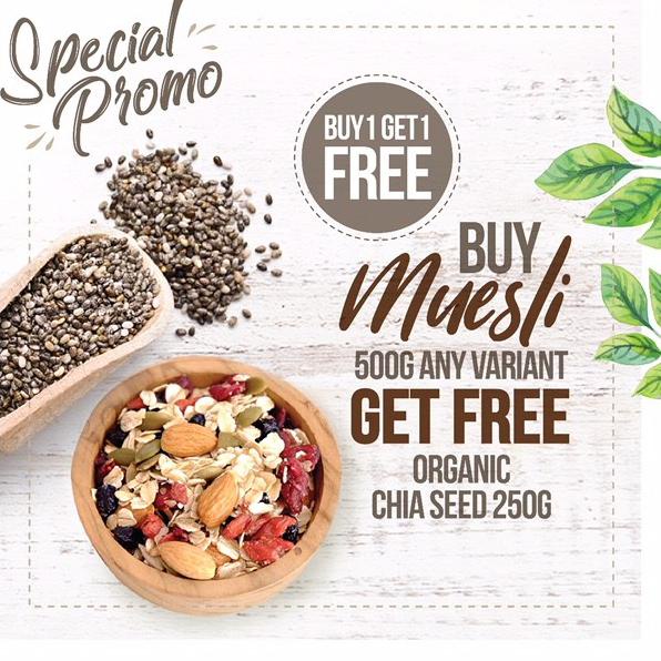 

Kode2i2Hw Buy 1 Get 1 Free, Buy Muesli Get Free Organic Chia Seed 250gr