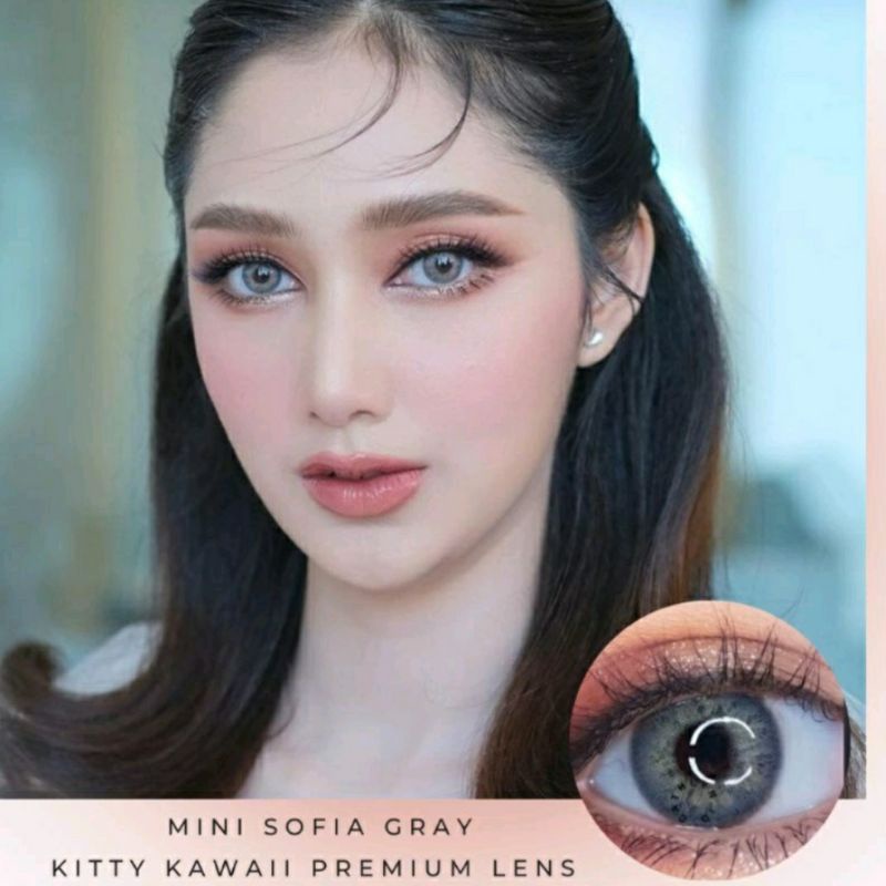 SOFTLENS MINI SOFIA BROWN GRAY KITTY KAWAII NORMAL MINUS 0.50 s.d 6.00 Made in Korea