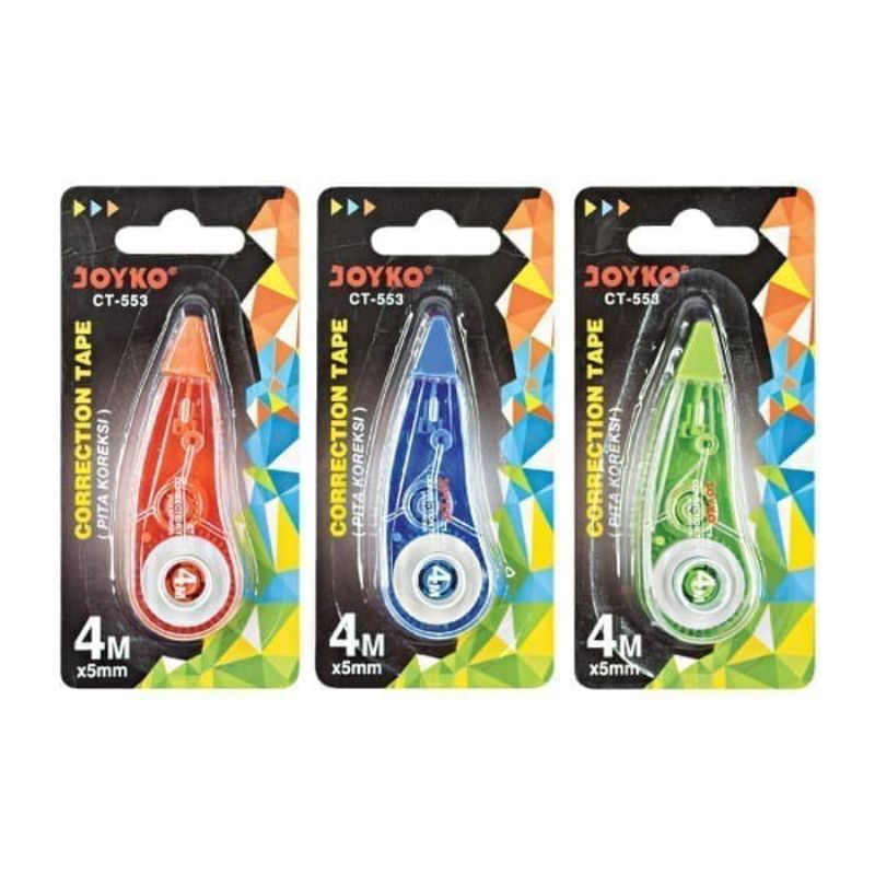 

Correction Tape Joyko CT-553 / Pita Koreksi 4M x 5mm