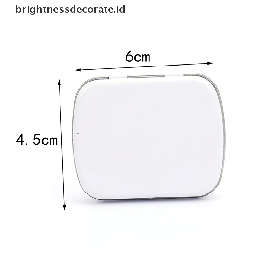 [Birth] Survival Kit Case Kotak Penyimpanan Flip Kecil Kosong Metal Silver Hitam Untuk Permen Kunci [ID]