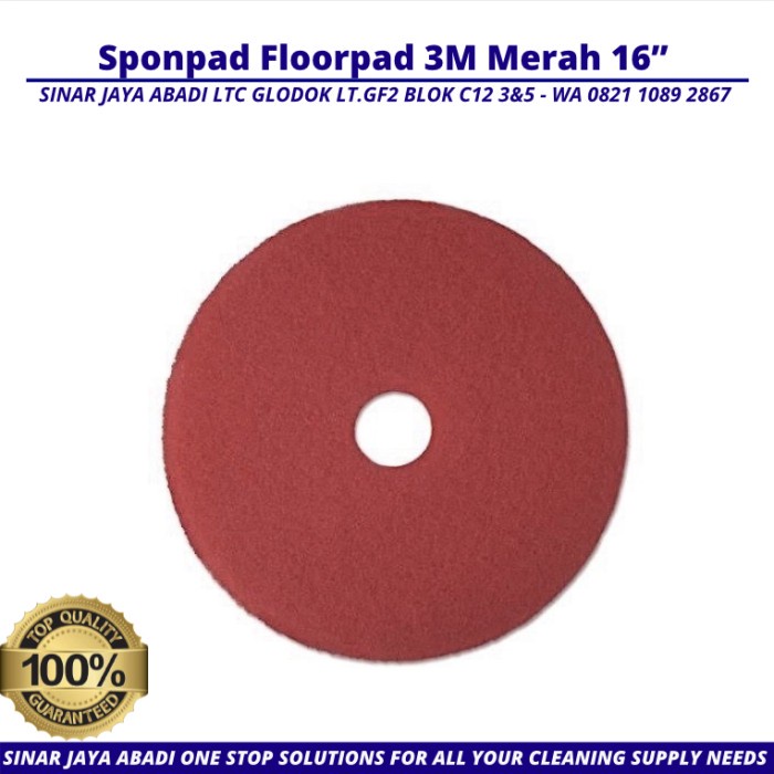 Perawatan Spon / Buffing Pad Mesin Polisher Poles Lantai Floor Pad 3M 16 Inch