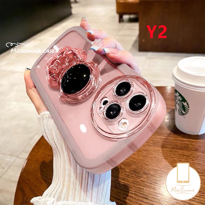 Realme C25 C12 C11 2020 C15 C35 C31 C21Y C25Y C25s C20 C11 2021 9i 5 6i 5i 5s C3 C20A Airbag Shockproof Soft TPU Case Dengan Braket Kartun Astronot Phone Stand Holder