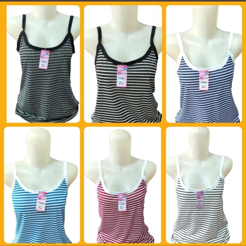 6 PCS/Beee_91/Tank top Wanita lusinan/ Singlet Wanita Tali Kecil Art 200